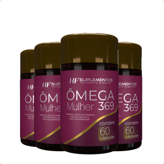 4X Omega 3 6 9 Mulher 60 Caps Hf Suplementos