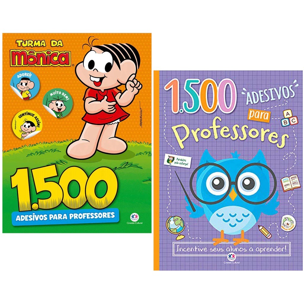 KIT 3000 Adesivos para Professores Turma da Monica e Incentive Seus Alunos a Aprender!