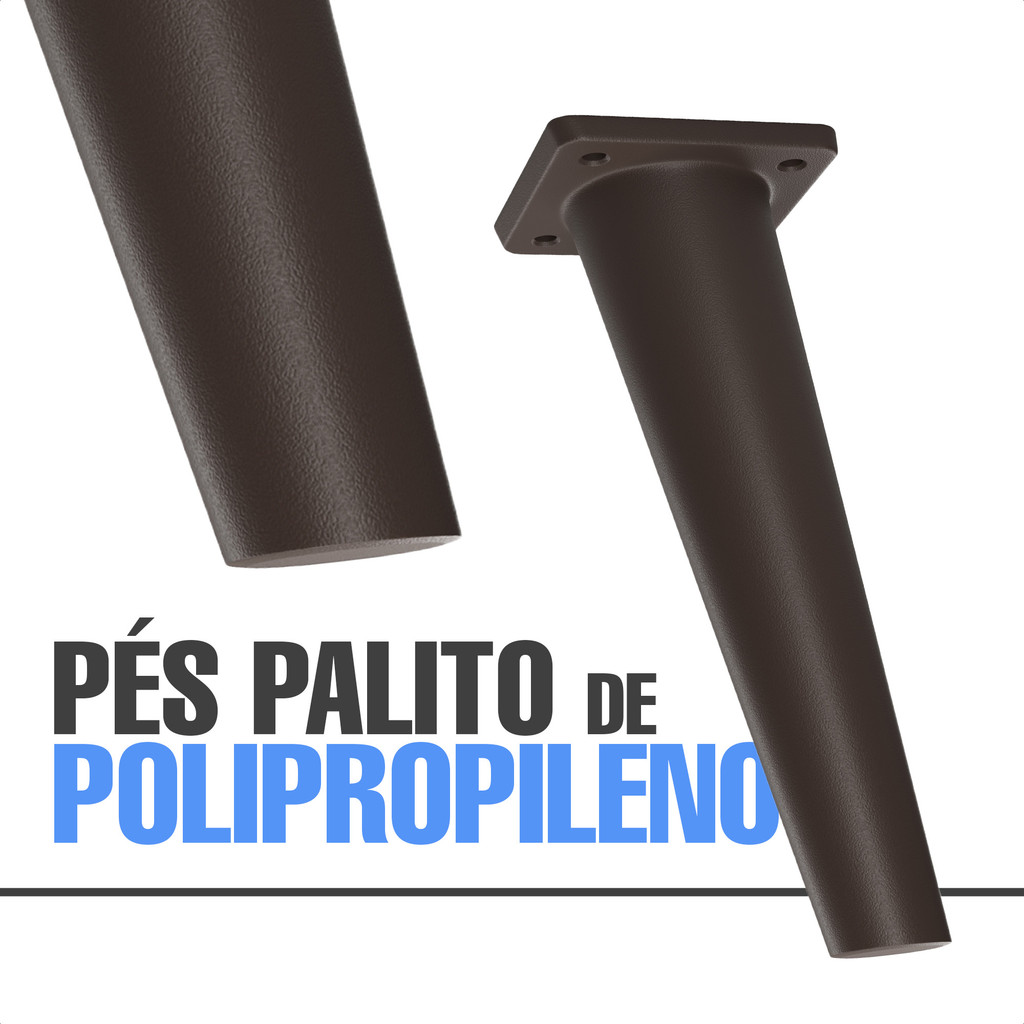 Kit com 04 pés Palito de plástico Móveis Banco Banqueta Tabaco