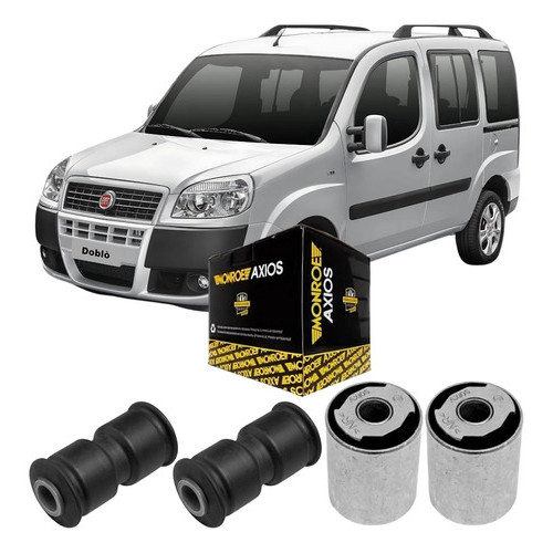 Buchas Suspenção Traseira Feixe de Molas (04 Unidades) - Doblo 2002 A 2015 2016 2017 2018 2019 Axios em Oferta na Shopee