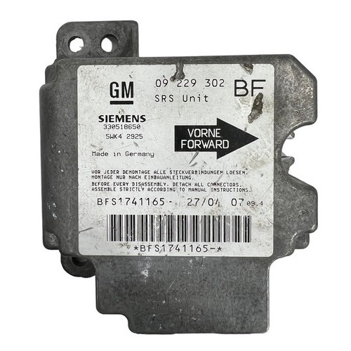 Módulo Airbag Chevrolet Astra Zafira 2009 9229302 330518650