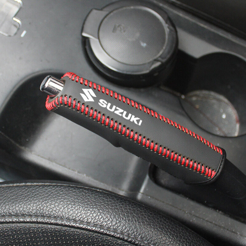 Capa Protetora De Freio De Mão De Carro De Couro Universal Para Suzuki Swift XL7 vitara Jimny SX4 S-Cross Presso Ciaz ER