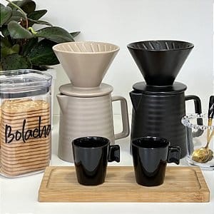 BULE C/SUPORTE P/FILTRO E TAMPA CERÂMICA 600ml wolff em Oferta na Shopee