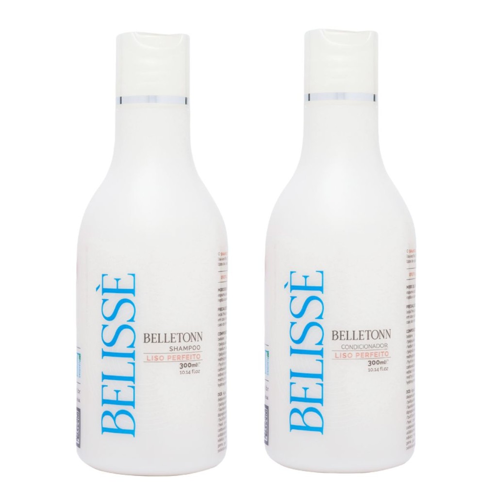 Kit Shampoo Condicionador Vegano 300ml Liso Perfeito Belissè