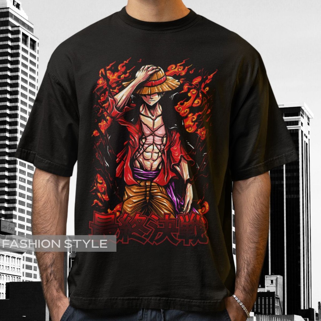 Camiseta Luffy Chapéu De Palha Rei Dos Piratas Gear 5 Mugiwara One Piece Camisa Unissex Blusa 100% Algodão