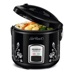 Panela Elétrica de Arroz Mondial Fast Rice 10 Xícaras Premium Preto 700W 127V - PE-44-10X