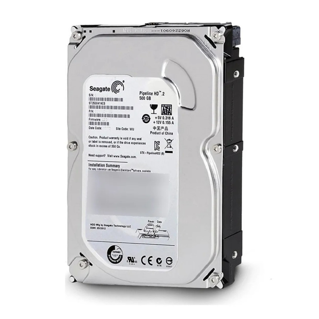 HD Disco Rígido Interno Seagate ST3500414CS Metallic Seagate de 500GB Sata II 3.5 Para DVR e PC Garantia