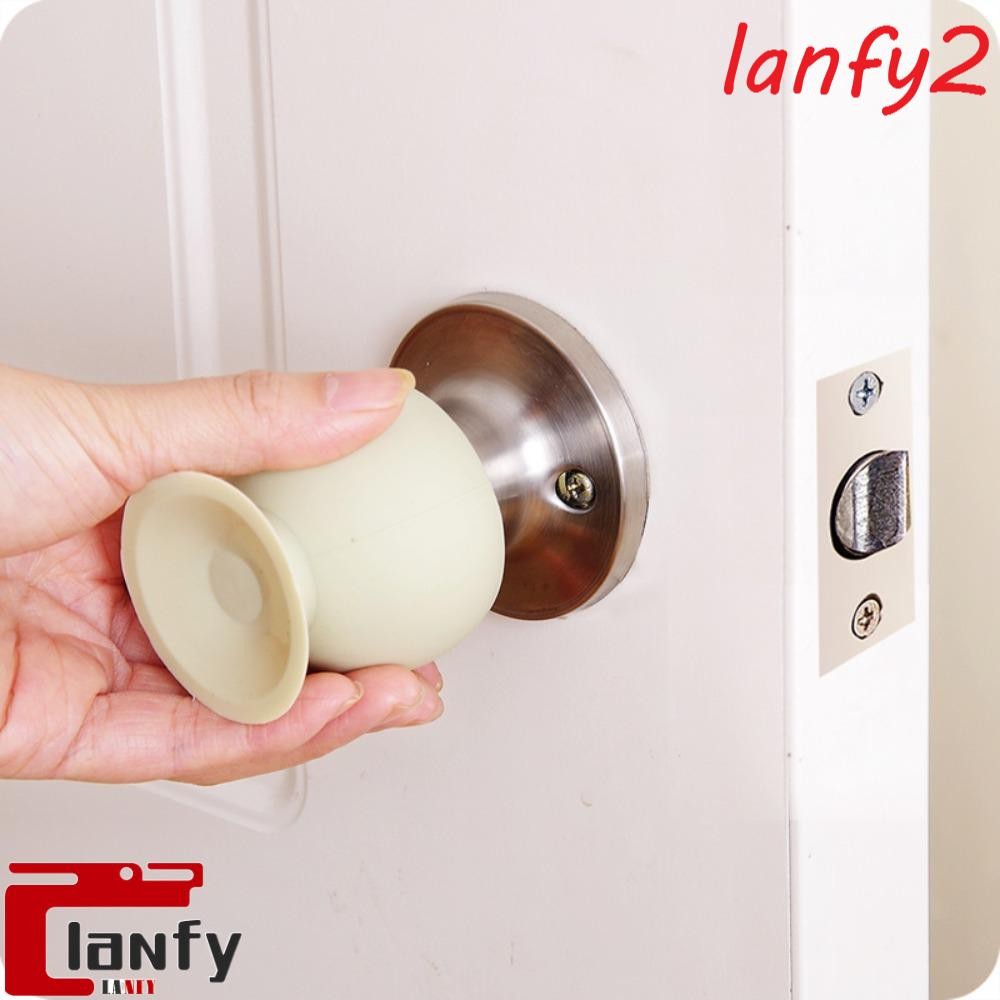 LANFY Capa De Maçaneta De Porta Mudo Antiderrapante 1 Peça Redonda Suprimentos De Segurança Para Bebês Ventosa Almofada 