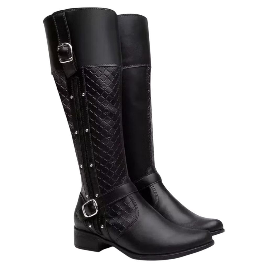 Bota Montaria Cano Alto Fivela Ajuste em Ziper e Elástico Preço de Fábrica Promoção Envio IMEDIATO