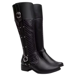 Bota Montaria Cano Alto Fivela Ajuste em Ziper e Elástico Preço de Fábrica Promoção Envio IMEDIATO