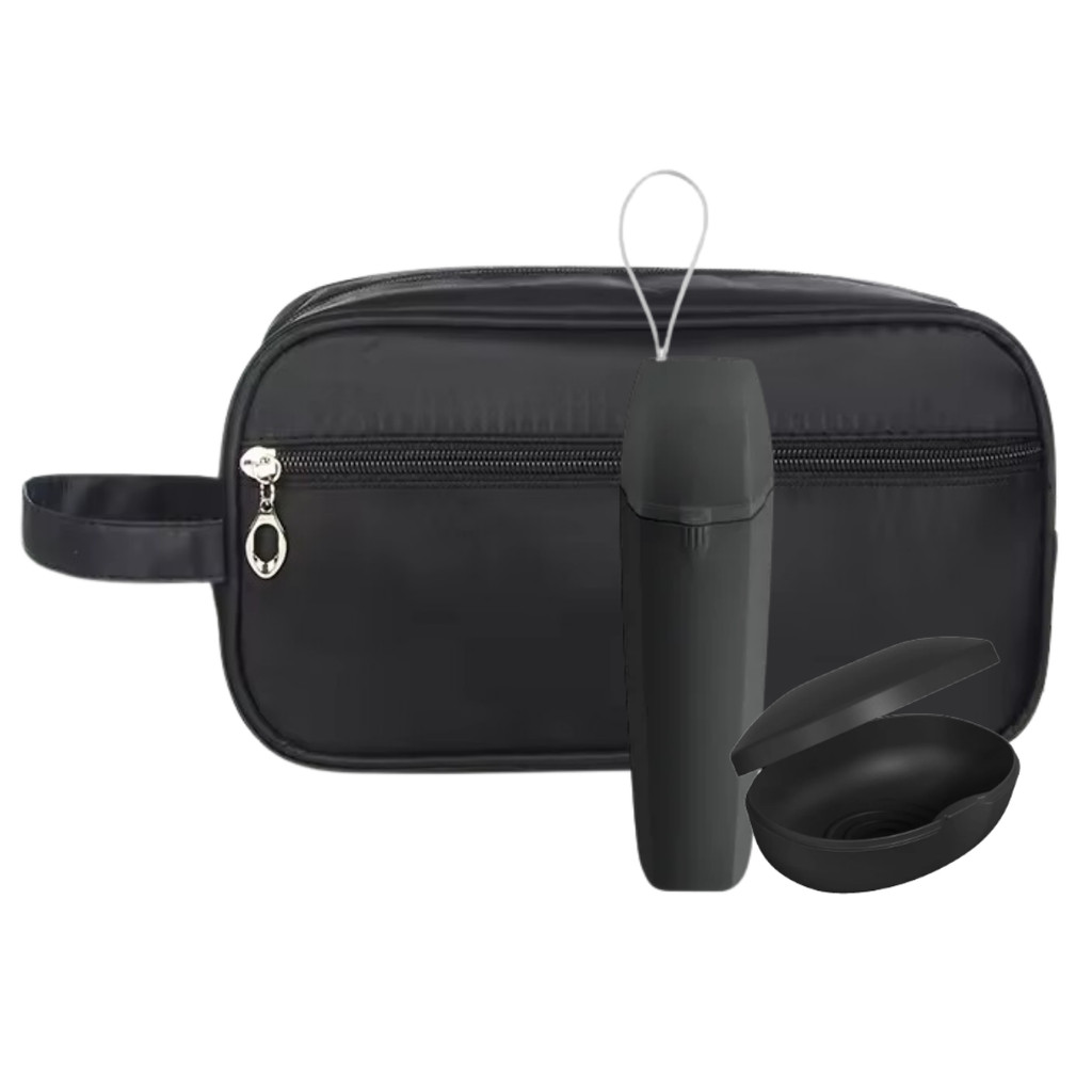 Kit Necessaire Impermeável Porta Escova Saboneteira Premium