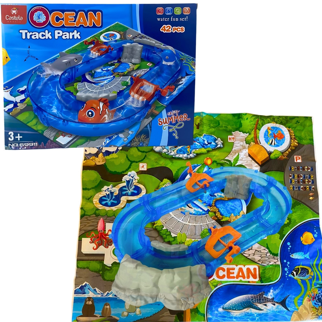 Pista do mundo Marinho com 42 Peças Infantil - Castela em Oferta na Shopee