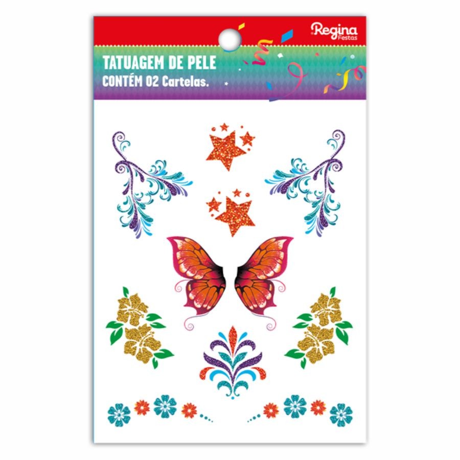 Tatuagem Temporária para Pele de Carnaval - Aquarela - Regina - Rizzo em Oferta na Shopee