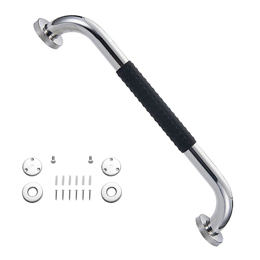 Barra de Apoio 60cm Inox Suporte Antiderrapante Banheiro Box Idoso Gestante Criança Acessibilidade Cadeirante Deficiente