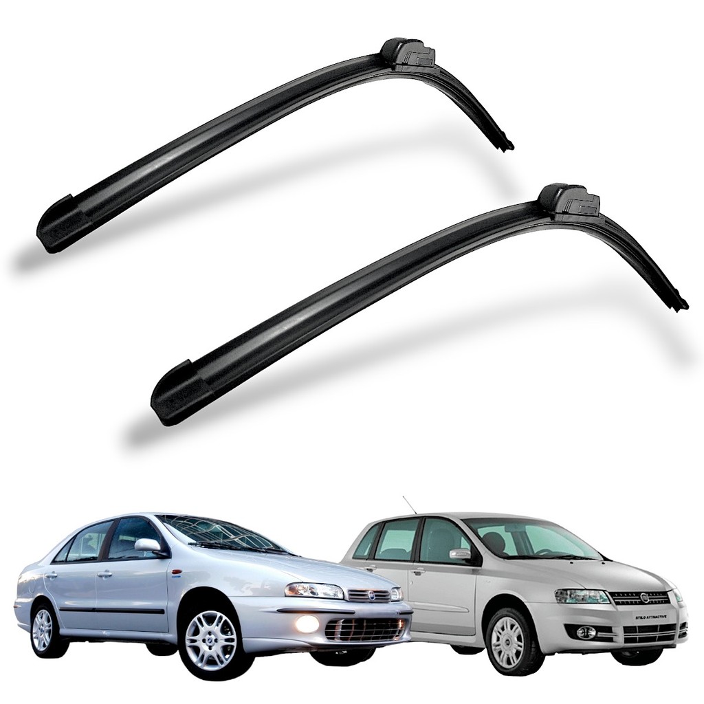 Par De Palheta Limpador Parabrisa cinoy Slim silicone veiculo:FIAT marea 1998 a 2007 stilo 02 a 2010