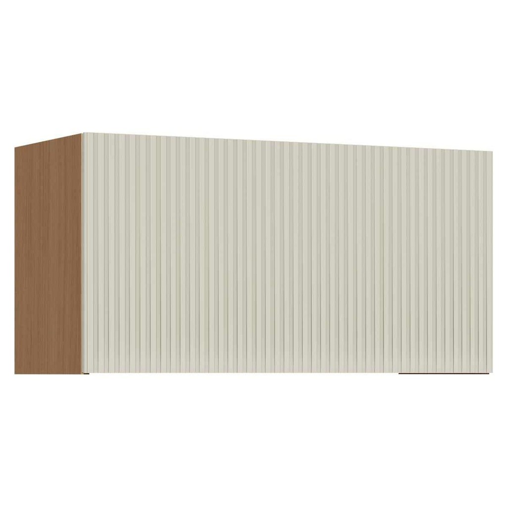 Armário Aéreo p/ Cozinha Simone Mendes c/ 1 Porta Basculante 80cm Carvalho/Cinza - Nesher em Oferta na Shopee