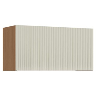 Armário Aéreo p/ Cozinha Simone Mendes c/ 1 Porta Basculante 80cm Carvalho/Cinza - Nesher em Oferta na Shopee