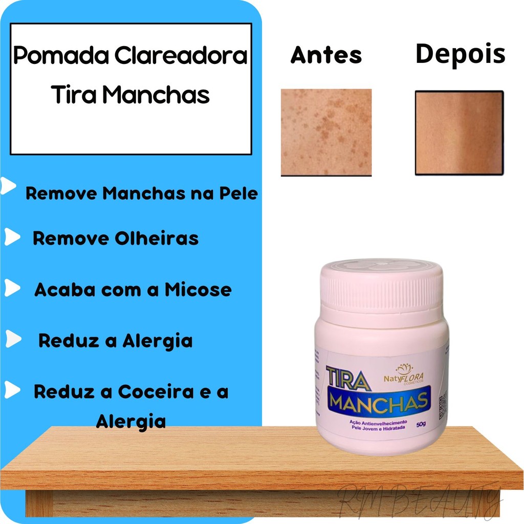 Creme Facial Tira Manchas Pomada  Para Pele 90g