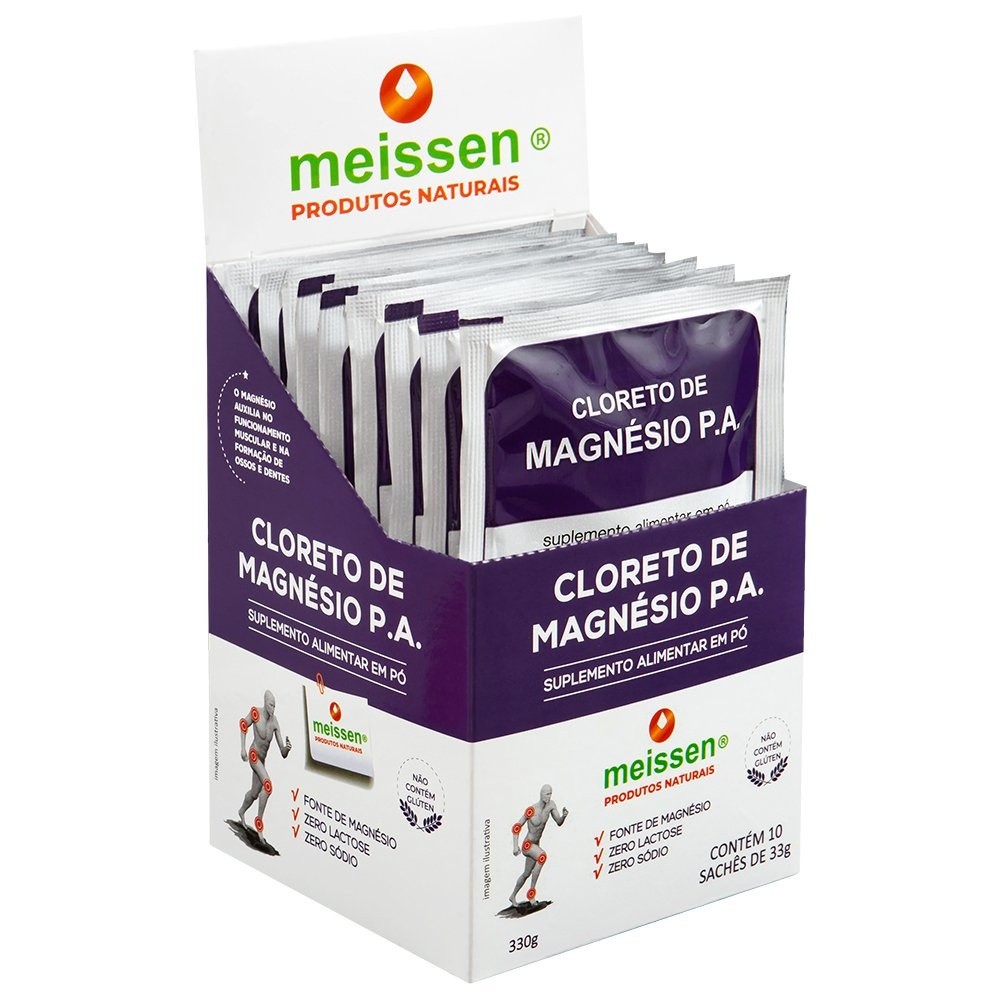 Cloreto de Magnésio Display c/ 10 sachês - Meissen em Oferta na Shopee