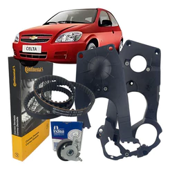 Kit Correia Dentada Tensor e Capa de Proteção GM Agile Celta Corsa 1.0/1.4/1.6 8V Até 2016