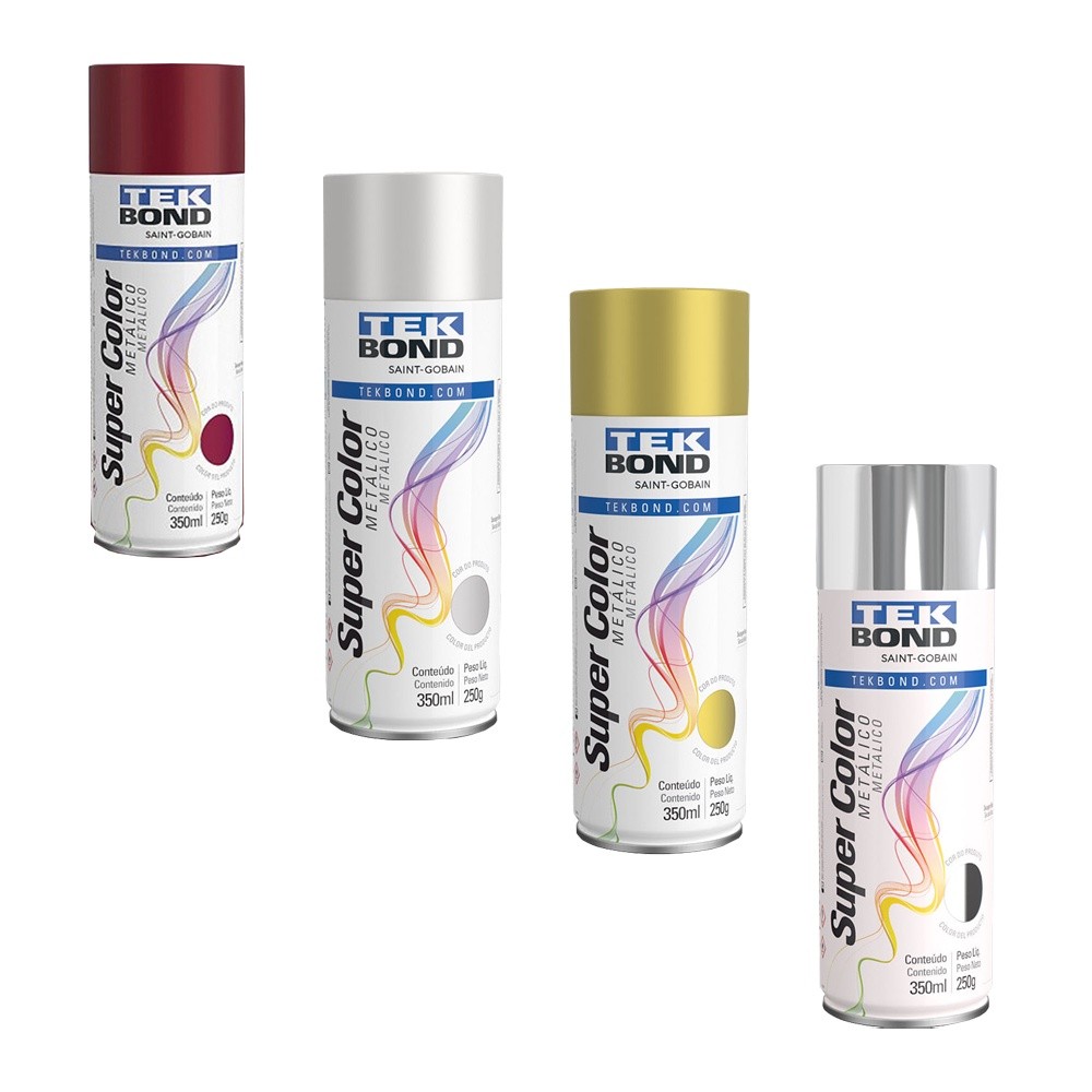 Tinta Spray Metálica 350ML Tekbond