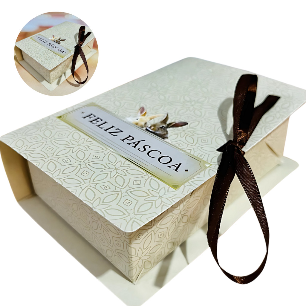 30 CAIXA LIVRO C/ BERCO TONS DE CACAU IDEIA PASCOA OUTLET em Oferta na Shopee