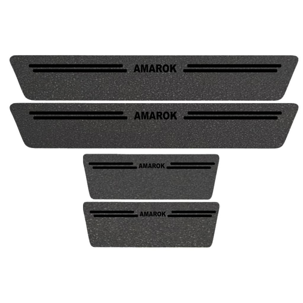 Kit Soleira Protetora Porta Premium Black PVC - Amarok