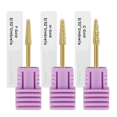 Broca Tungstênio Gold Umbrella Unhas De Gel Manicure Lixadeira Motor Profissional Pronta Entrega