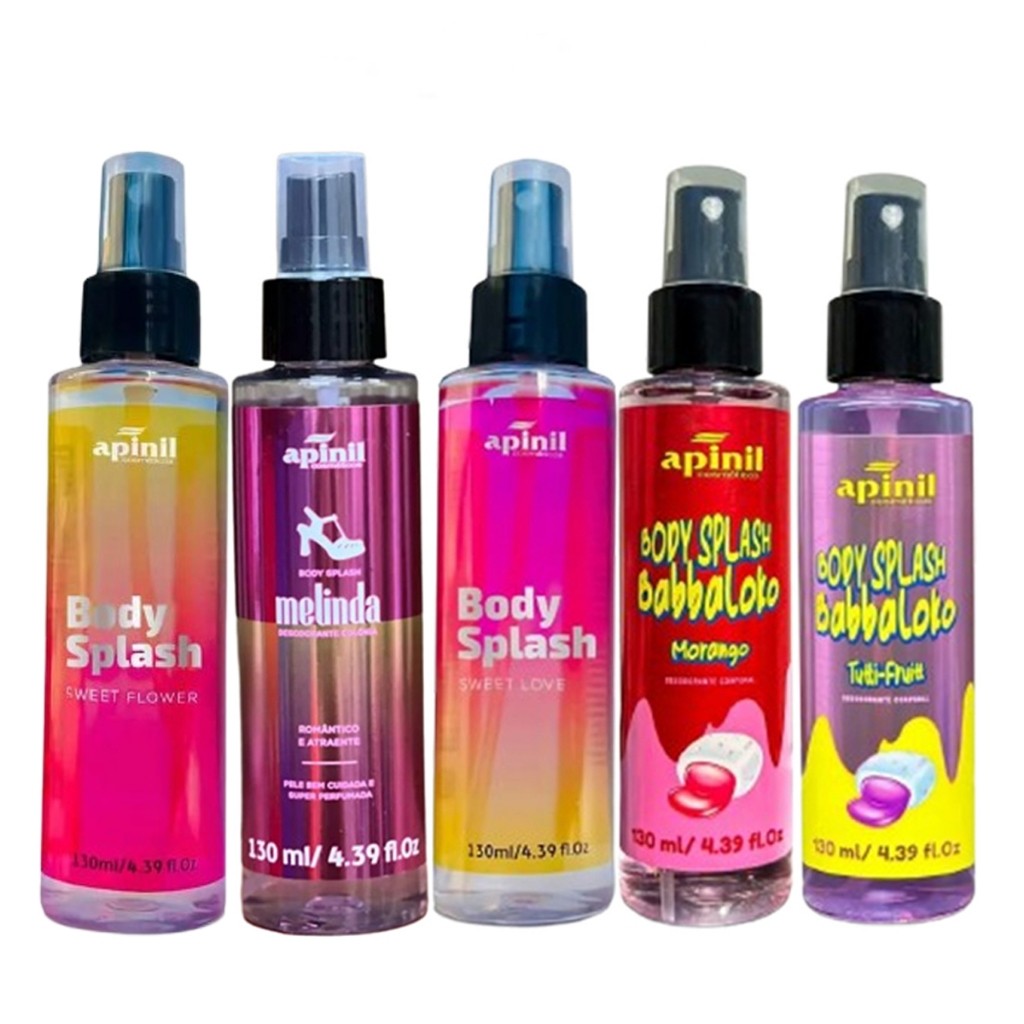 Body Splash (Escolha a Sua) Sweet Love Sweet Flower Morango Tutti Frutti Melinda 130ml Apinil