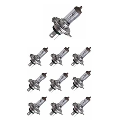 Kit 10 Lâmpadas Farol Moto Carro H4 Halógena