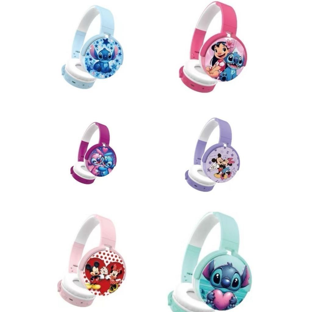 Fone Infantil Colorido Fofo Infantil Criança Princesas Bluetooth Sem Fio A2