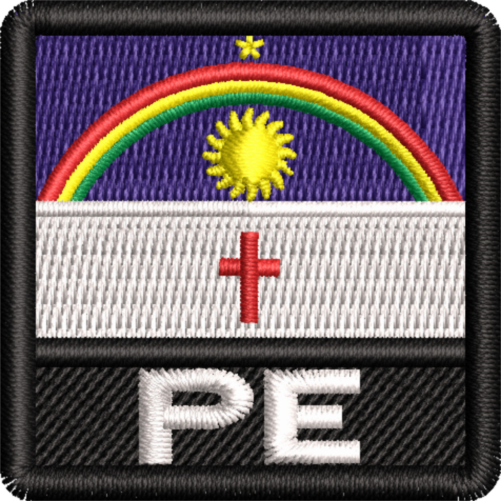 Bordado Patch Mini Bandeira Estado Pernambuco Ban349