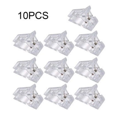 10 Presilhas Clipe Acrílico Curvatura C Unha Gel Fibra em Oferta na Shopee