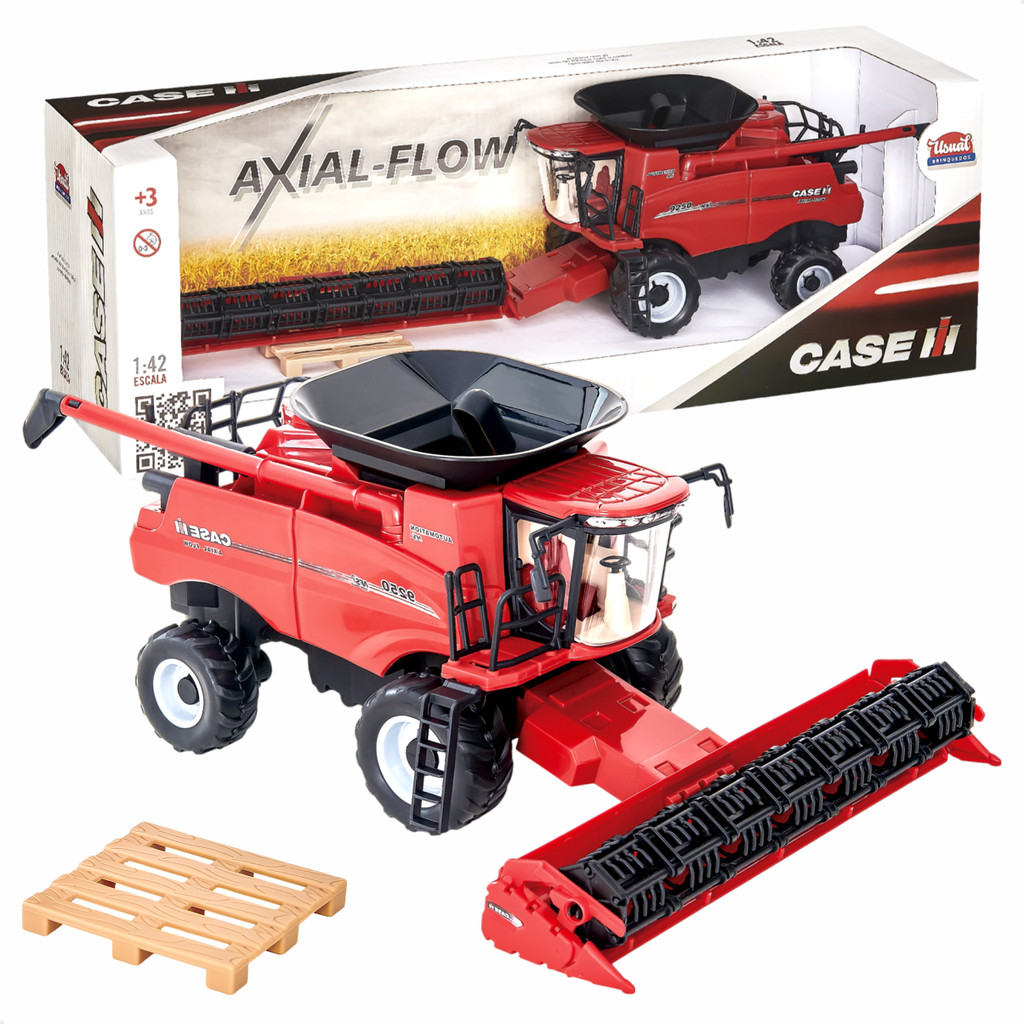 Colheitadeira De Grãos Case Brinquedo Miniatura Axial-Flow 9250 Automation Trator Patrola