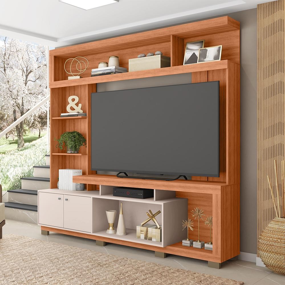 Estante Home Bambam Marrom Para TV até 65 Polegadas Caemmun em Oferta na Shopee