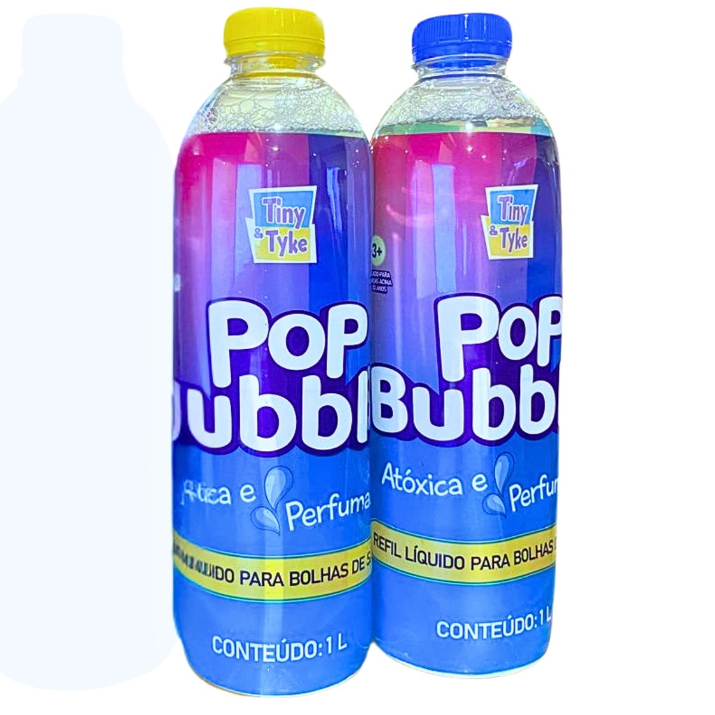 Kit 2 Unidades Refil Bolha De Sabão Liquido Bubble Pop 1L - Tiny & Tyke em Oferta na Shopee