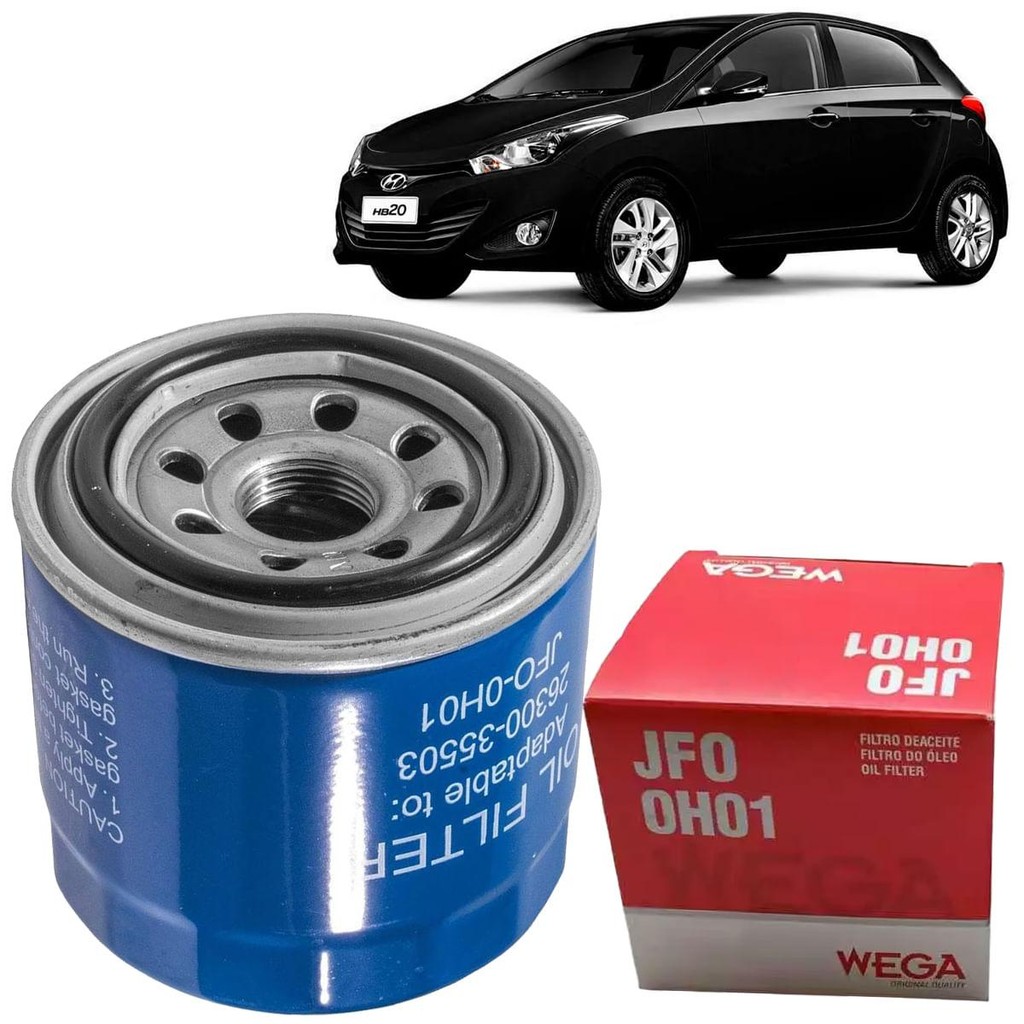 Filtro Óleo Hyundai Hb20 I30 Ix35 2008 A 2022 Wega Jfo0h01 - Spare Parts and Accessories for Vehicles