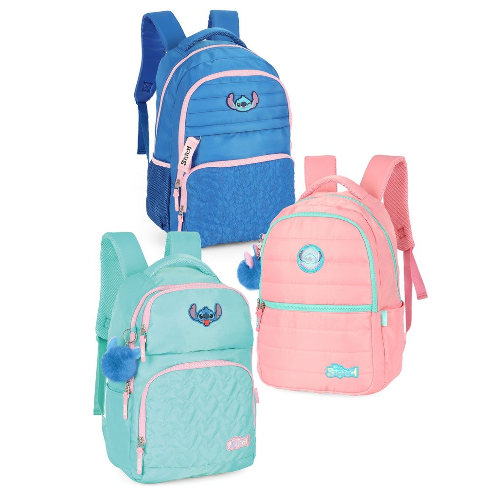 Mochila De Costas Stitch Escolar Infantil Laptop 45x31cm Luxcel em Oferta na Shopee