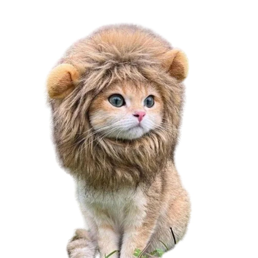 Touca de Leão para Pets Fantasia Divertida para Gatos e Cães
