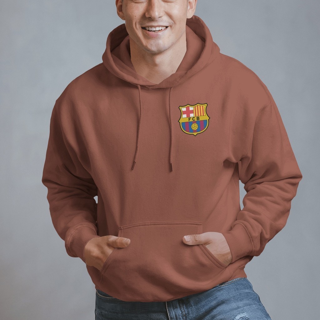 Moletom Canguru Barça  de  Unissex Time Europeu Futebol Barcelona  Rápido o Inverno Frio  Envio Imediato TrendBox Mania
