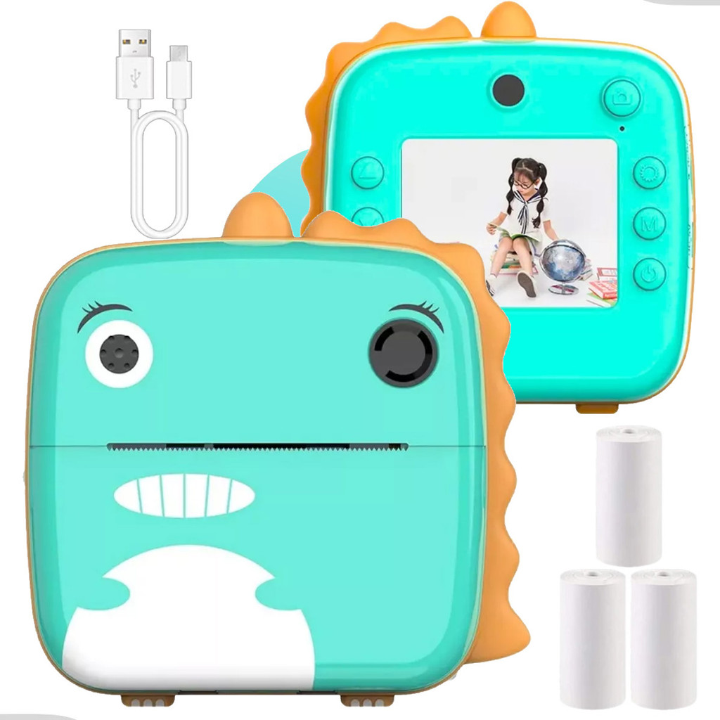 Câmera Instantânea Infantil Filmadora Full Hd Impressora Criança Presente Divertida Jogo - Cameras & Drones