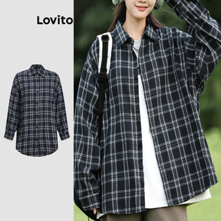 Lovito Blusa casual com estampa de guingão para mulheres L114AD449 em Oferta na Shopee