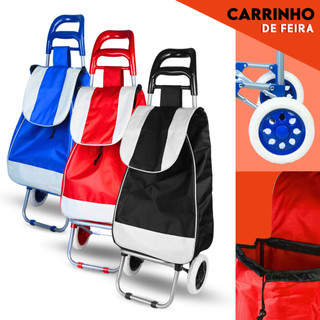 Carrinho De Compras Feira Dobravel - Suporta 30 Kg - Nybc