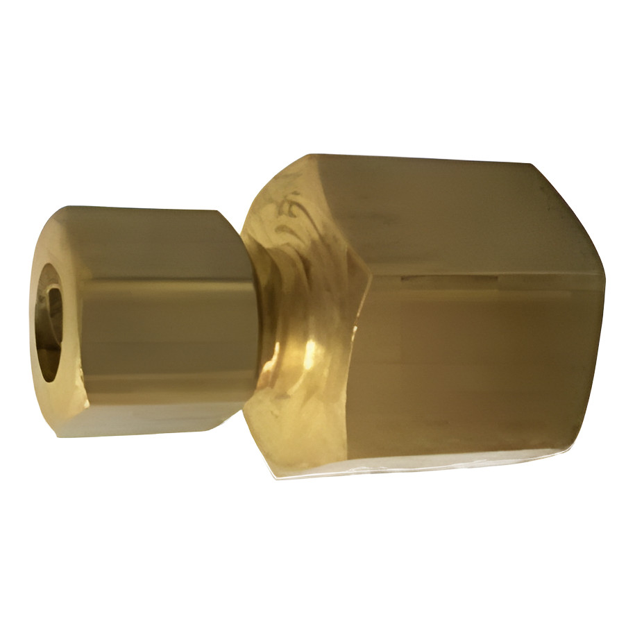 União Latão Tubo Cobre Ou Tecalon 3/8 X 1/4 Fêmea - 5 Pçs