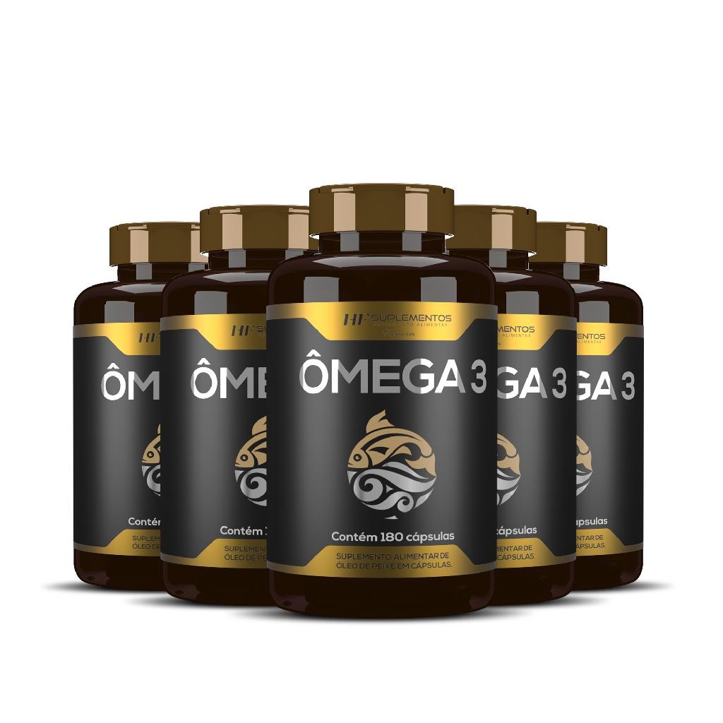 5X OMEGA 3 OLEO DE PEIXE PREMIUM 180CAPS HF SUPLEMENTOS