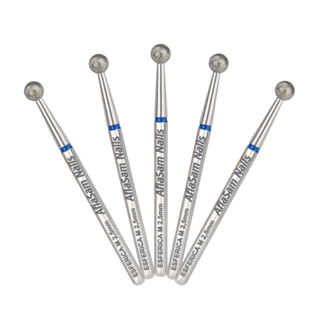 5 Broca Diamantada Esférica Azul 2,5mm Unhas Alongamento em Oferta na Shopee