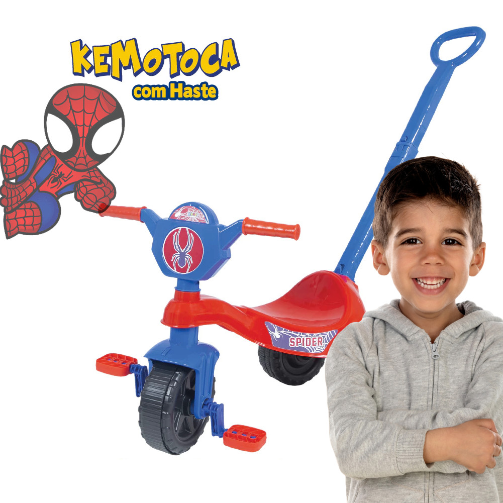 Carrinho De Passeio Pedal Infantil haste Aranha/Gatinha