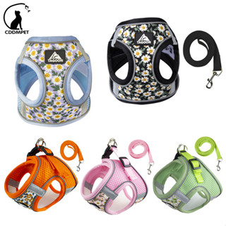 Coleira Reflexiva Para Cães Colete Pequeno E Médio Coleira Peitoral Cachorro Gatos Com Guia em Oferta na Shopee