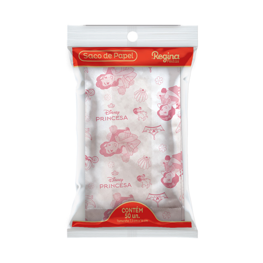 Saco de Papel - Princesas da Disney - 50 unidades - Regina - Rizzo em Oferta na Shopee
