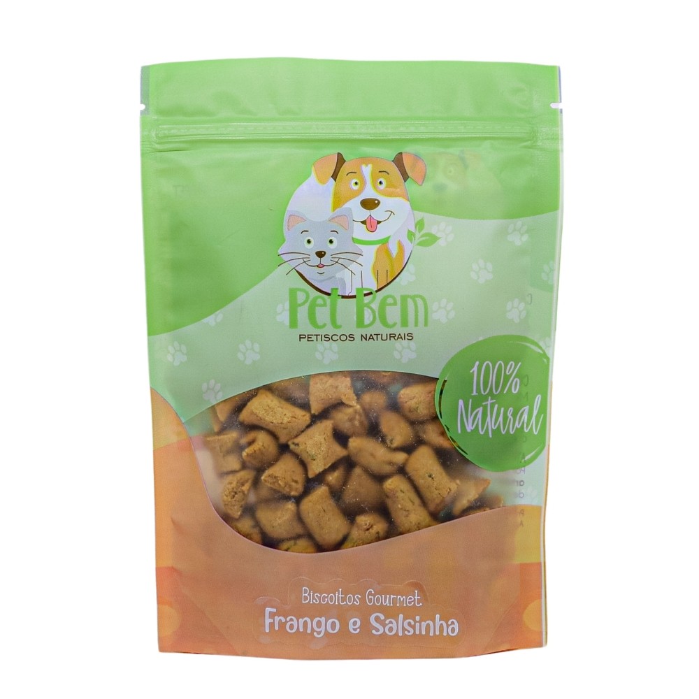 Biscoito Frango e Salsinha Natural para Cães 120gr - Pet Bem